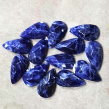 10X18MM FACETED PEAR CABOCHON SODLITE(6PCS/BAG)